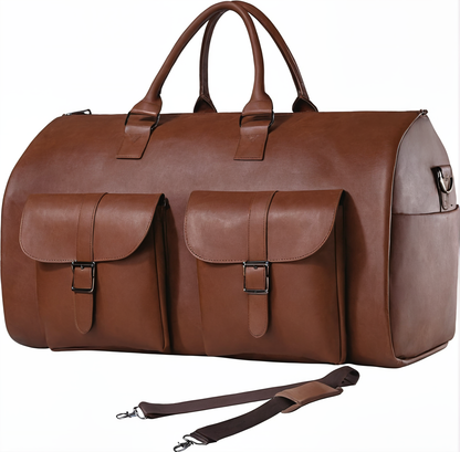 The Voyager - Premium Leather Duffel Bag