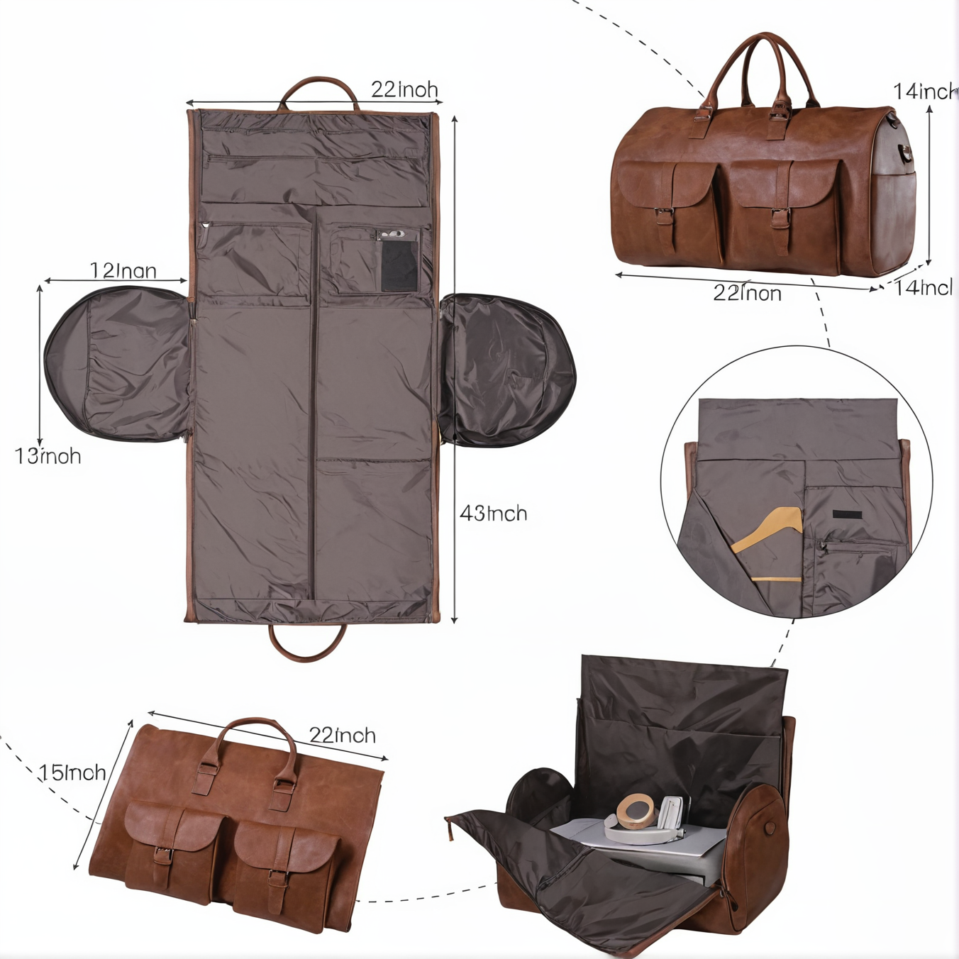 The Voyager - Premium Leather Duffel Bag