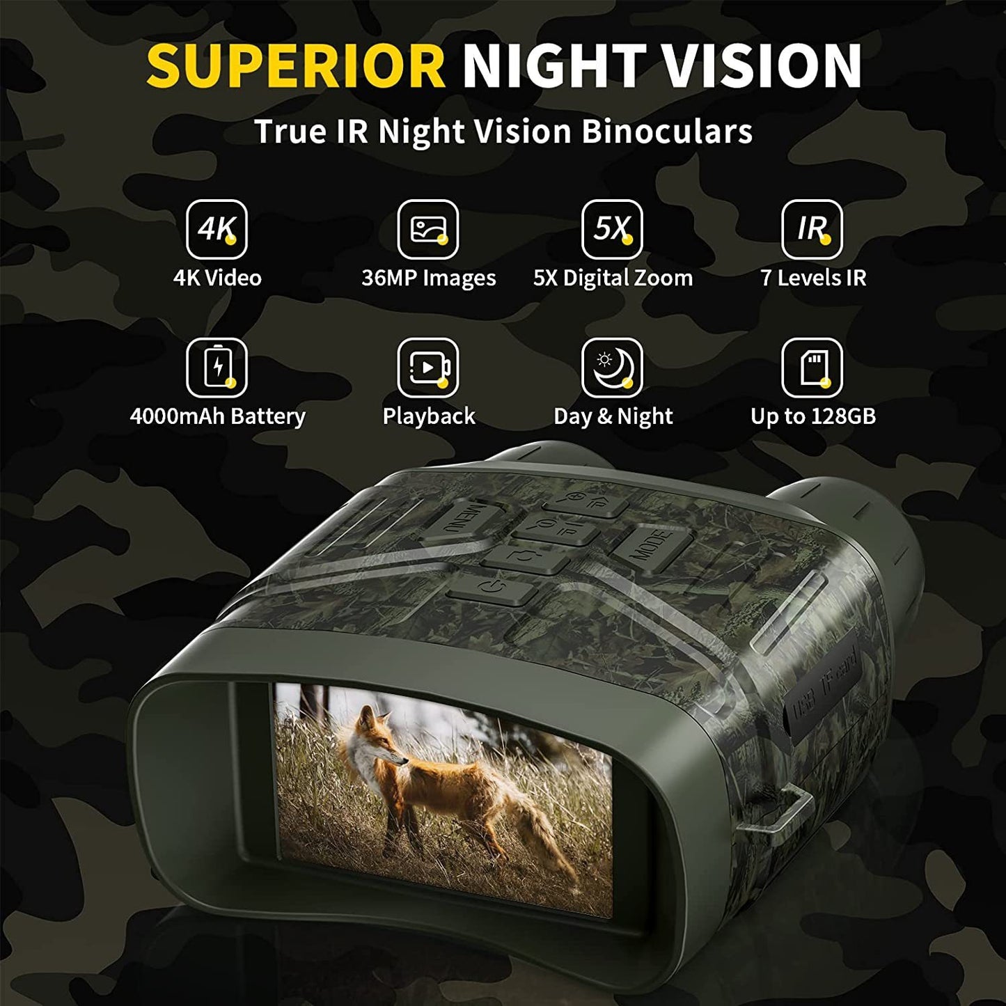 Ultra Clear 4K 36MP Night Vision Instrument