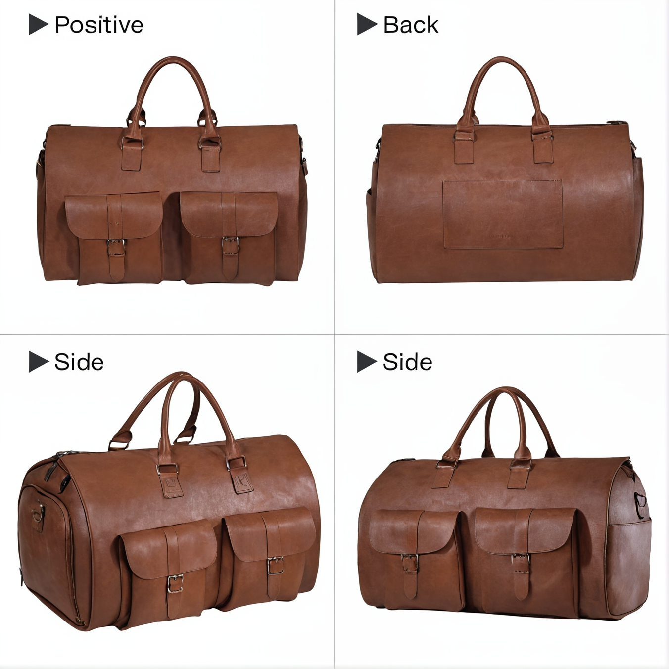 The Voyager - Premium Leather Duffel Bag