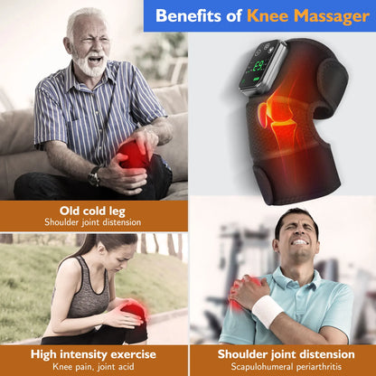 Electric Heating Shoulder Massage Pad Hot Compress Knee Massager Elbow Support Brace Vibration Massage Relive Arthritis Pain